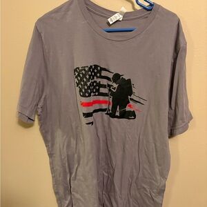 Firefighter Tee Shirt Grey